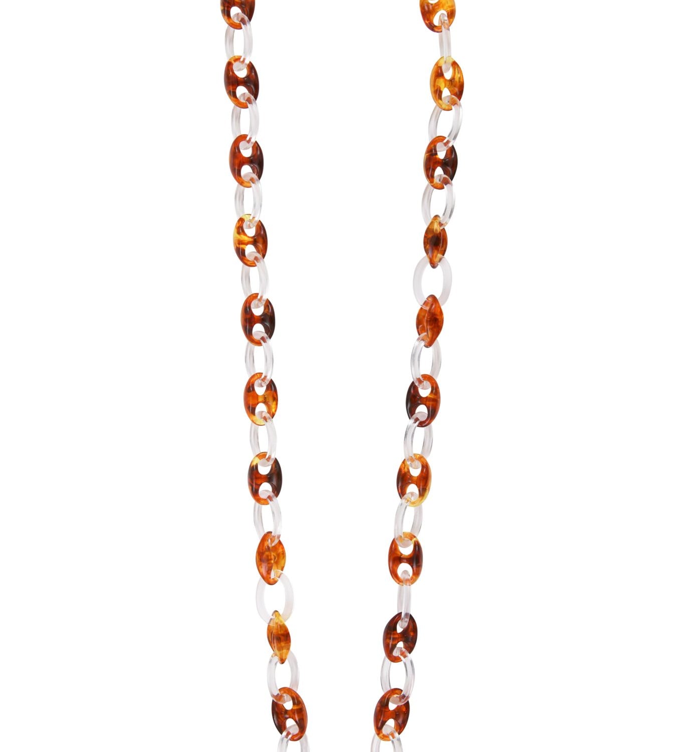 Sautoir Seventies Acétate transparent, écaille de tortue