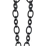 Sautoir Seventies plexiglas transparent laque noire