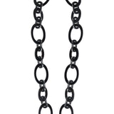 Sautoir Seventies plexiglas transparent laque noire