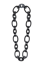 Sautoir Seventies plexiglas transparent laque noire