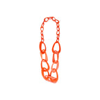 Seventies Orange Acetate Long Necklace