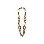 Seventies Brown Acetate Long Necklace