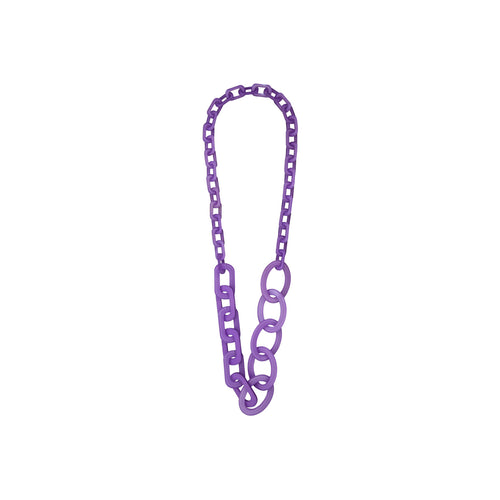 Seventies Purple Acetate Long Necklace