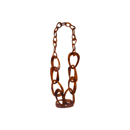 Seventies Brown Acetate Long Necklace