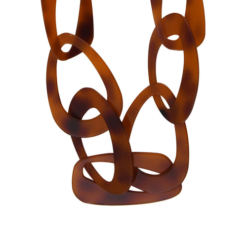 Seventies Brown Acetate Long Necklace