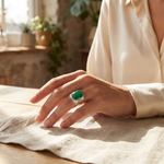 Chevalière Frida en Onyx Vert