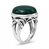 Chevalière Zuni Malachite