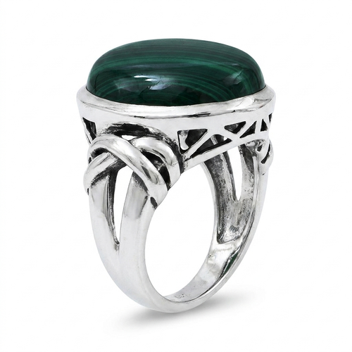 Chevalière Zuni Malachite