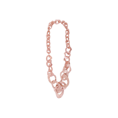 Cleo necklace in English pink acetate