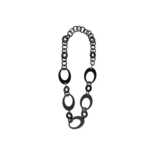 Emie long necklace in black acetate