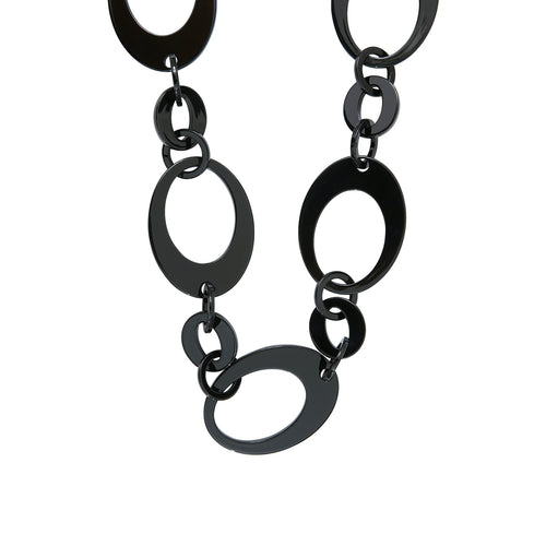 Emie long necklace in black acetate