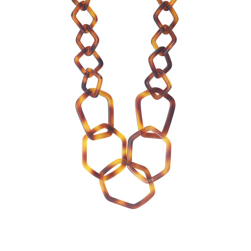 Lise necklace in tortoiseshell acetate